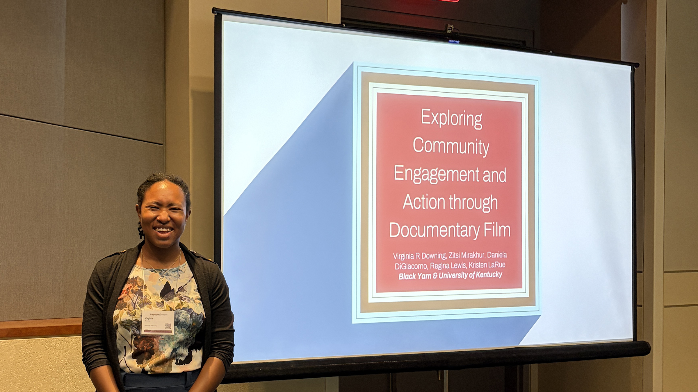 Dr. Virginia Downing, Assistant Professor, College of Education, presenting a session.